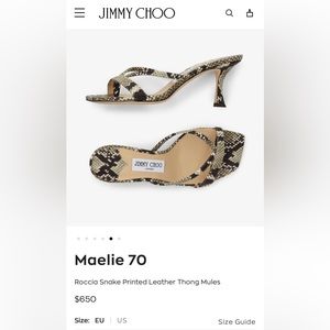 Jimmy Choo python embossed leather sandals - Never Worn!!!
